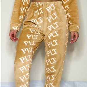 PLT Repeat Print Fleece Lounge Joggers
